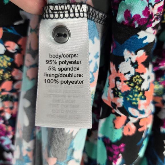 Maurices Womens Plus Size Floral Print Keyhole Sleeveless Midi Dress 3 Stretch - Picture 5 of 6